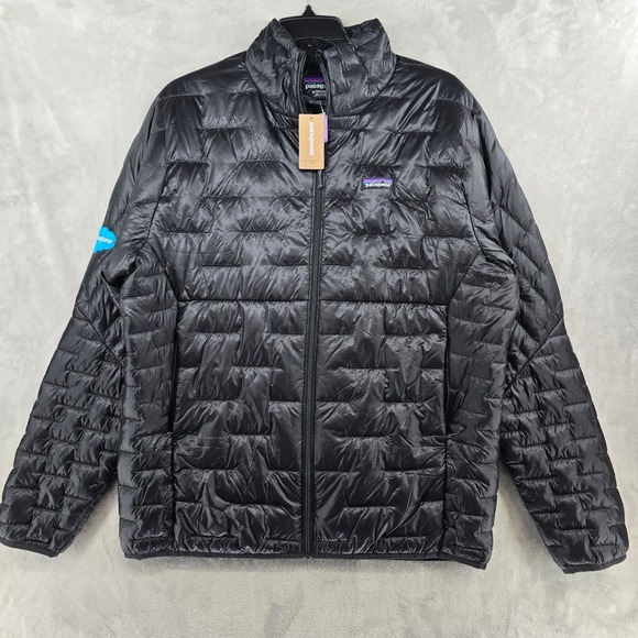 Patagonia Micro Nano Puff Jacket Mens XL Black Full Zip NEW
